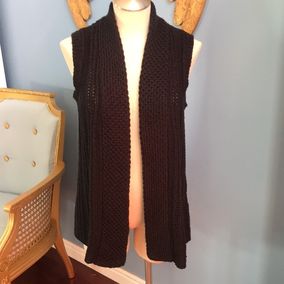 Chico’s black cable knit vest size 0 - Picture 7 of 9